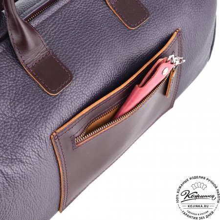 Женская кожаная сумка "Византия" (баклажан)